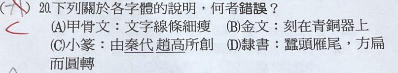 原始作答