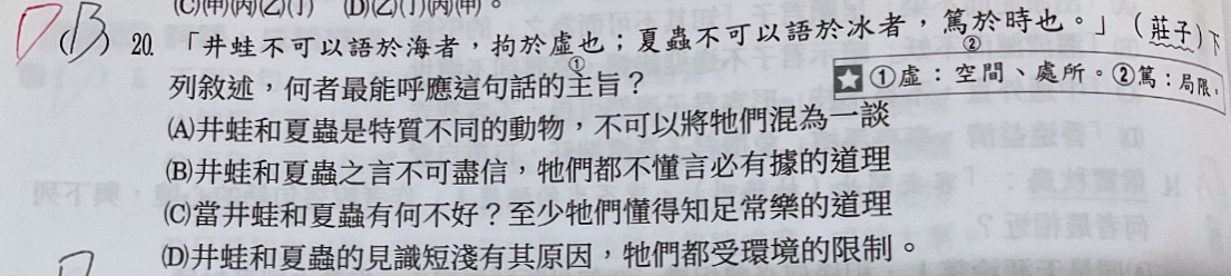 原始作答