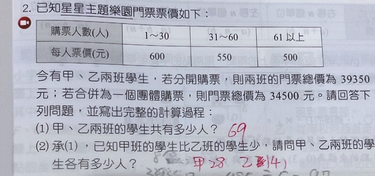 原始作答